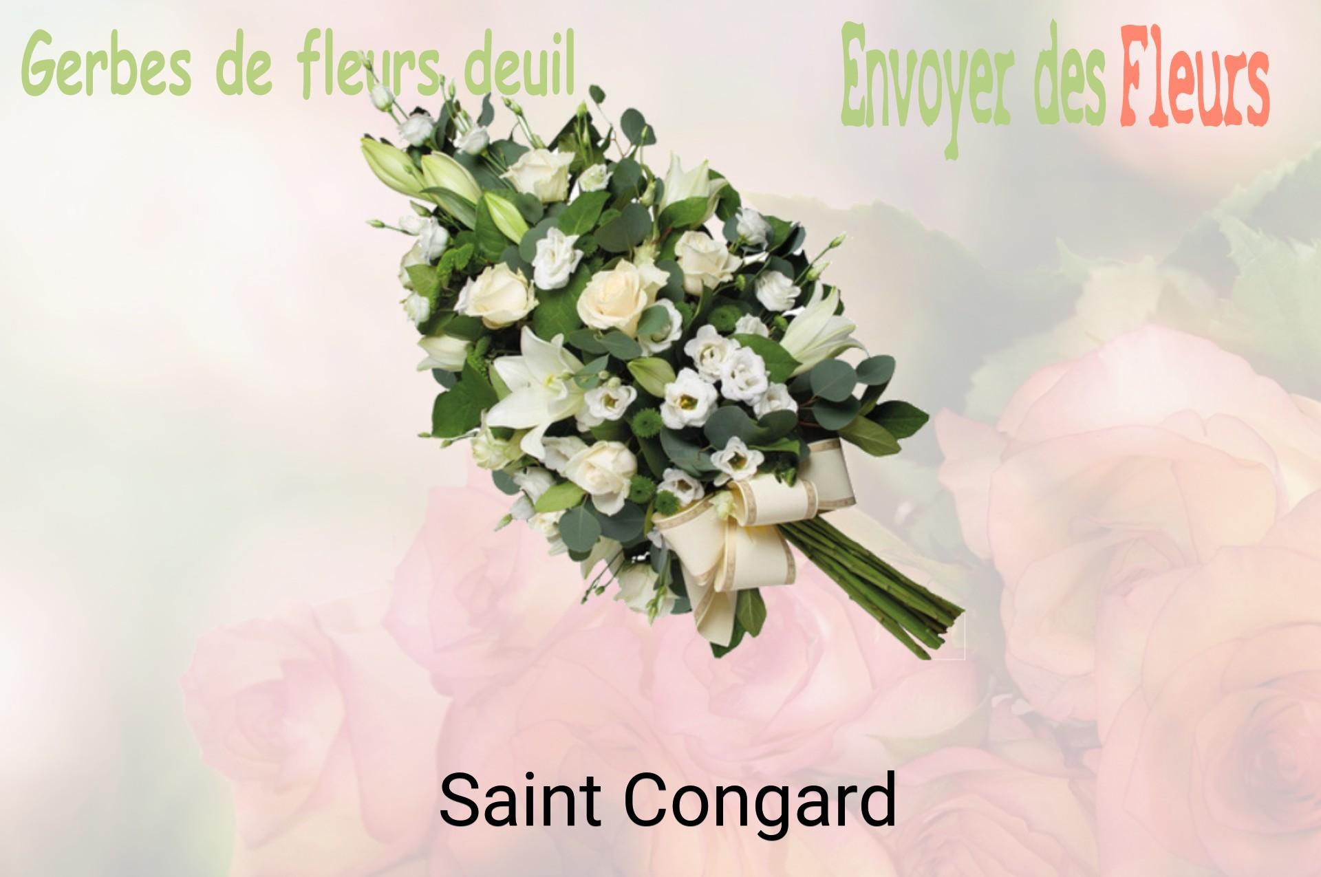 Gerbe de fleurs de deuil livrée à Saint-Congard